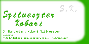 szilveszter kobori business card